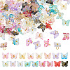 100Pcs Transparent Glass Butterfly Charms FIND-HY0003-79-1