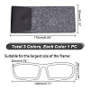 3Pcs 3 Colors PU Imitation Leather & Felt Slip-in Glasses Cases AJEW-PH0004-72-2