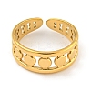 Ion Plating(IP) 304 Stainless Steel Round Wide Open Cuff Ring for Women RJEW-A043-25G-2