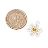 Glass Seed Beaded Flower Pendants PALLOY-MZ00712-04-2