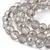 Transparent Electroplate Glass Beads Strands EGLA-F151-PL02-3