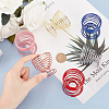 6 Pcs 3 Colors 2 Sizes Stainless Steel Sponge Makeup Blender Holder MRMJ-CA0001-03-3