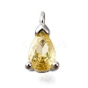 Brass Micro Pave Cubic Zirconia Pendants KK-D356-08B-P-1
