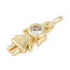 Rack Plating Brass Micro Pave Cubic Zirconia Pendant KK-H509-41G-02-2