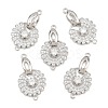 SHEGRACE Brass Micro Pave Clear Cubic Zirconia Fold Over Clasps XGRQ5K726-841P-1