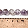 Natural Purple Phantom Quartz Purple Lodolite Quartz Round Beads Strands G-Z127-B01-12mm-5