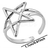 Stainless Steel Star Open Cuff Ring Women GD1255-1-1