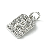 Rack Plating Brass Micro Pave Clear Cubic Zirconia Charms KK-G501-01P-P-2