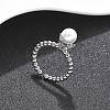 Heart Clover Brass Micro Pave Cubic Zirconia Cuff Bangles & Rings Sets for Women SJEW-R002-02P-01-3