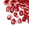 Baking Paint Transparent Glass Beads DGLA-N014-10B-1