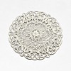 Brass Large Flower Filigree Findings KK-L056-01P-1