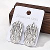 304 Stainless Steel Studs Earrings for Women EJEW-K306-27P-2