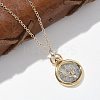 Brass Twelve Constellations Tarot Pendant Necklaces NJEW-Q006-01J-G-4