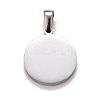 Non-Tarnish 304 Stainless Steel Pendants STAS-F252-16P-2