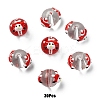 Christmas Transparent Glass Enamel Beads GLAA-YW0005-06B-01-1
