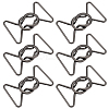 BENECREAT 6Pcs Alloy Belt Buckles FIND-BC0004-73B-1