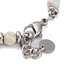 Synthetic Shoushan Stone & Synthetic Hematite Round Beaded Bracelet BJEW-P339-02P-07-3