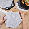 8Pcs 4 Colors Hexagon Sound-absorbing Felt Board AJEW-FG0004-70-3