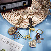 3Pcs 3 Style Retro Braided Cowhide Keychain KEYC-AR0001-30-3