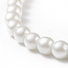 Glass Pearl Round Beaded Necklace for Men Women X-NJEW-JN03923-01-4