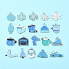 20Pcs 20 Styles Winter Theme Alloy Enamel Pendants ENAM-FS0001-97-8