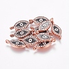 Alloy Rhinestone Links connectors ALRI-H249-26x10x2-1RG-1