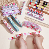 40 Yards 10 Styles Flat Flower Printed Polyester Elastic Cord OCOR-WR0001-48-3