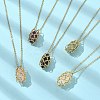 Mixed Natural Gemstone Bullet Pendant Necklaces NJEW-JN04549-6
