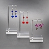 3Pcs L Shaped Acrylic Earring Displays Sets EDIS-WH0011-03-1
