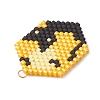 Hallowen Theme Glass Seed Beaded Pendants PALLOY-MZ00873-03-4