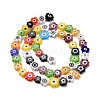 Handmade Millefiori Glass Bead Strands LAMP-J035-8mm-40-2