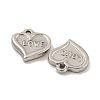 Valentine's Day 304 Stainless Steel Charms STAS-P356-31P-2