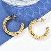 304 Stainless Steel Half Hoop Earrings EJEW-F257-10G-2