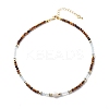 Natural Mixed Gemstone & Pearl & Opalite Beaded Necklace for Women NJEW-JN03977-4
