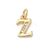 Brass Micro Pave Cubic Zirconia Charms KK-I382-03G-Z-1