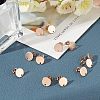 PVD Vacuum Plating 304 Stainless Steel Stud Earring Findings STAS-UN0016-05B-RG-3