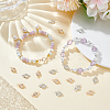 20Pcs 2 Colors Glass Links/Connectors KK-BBC0017-76-3