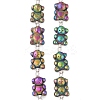 Electroplated Natural Pyrite Beads Strands G-Q187-02A-1