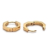304 Stainless Steel Octagon Huggie Hoop Earrings STAS-H156-04A-G-3