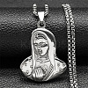 Virgin 201 Stainless Steel Pendant Necklaces for Men Women LS-NJEW-K283-17P-1