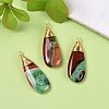 Natural Brazilian Agate Pendants PALLOY-JF01324-02-2