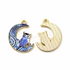Alloy Printed Pendants PALLOY-D581-04-2