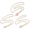 3Pcs Acrylic Rhinestone Pendant Necklaces NJEW-JN05442-3