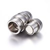 Tarnish Resistant 304 Stainless Steel Magnetic Clasps with Glue-in Ends LS-STAS-E440-57P-2