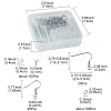60Pcs 2 Style 316 Surgical & 304 Stainless Steel Earring Hooks DIY-FS0005-46-4