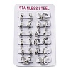 304 Stainless Steel Polishing effect Hoop Earrings EJEW-M001-14P-3