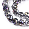 Transparent Electroplate Glass Beads Strands EGLA-N006-077-3