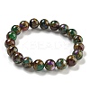 Round Synthetic Gold Clinquant Stone Stretch Bracekets G-P549-02A-03-2
