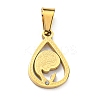 PVD Vacuum Plating 304 Stainless Steel Pendants STAS-D087-03G-1