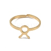 Real 18K Gold Plated 304 Stainless Steel Adjustable Finger Ring RJEW-L115-01G-05-2